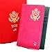 thumbnail image 3 of Free Engraving Genuine Leather US Passport Holder, Slim Card Case Cover Travel Gift for Women Mens Rfid Blocking Two Lines Free Customization, 3 of 4