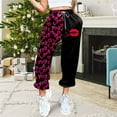 thumbnail image 2 of Rovga Women Pants Valentine's Day Love Heart Printed Bottom Sweatpants Pockets High Waist Sporty Gym Fit Jogger Trousers Workout Outwear, 2 of 4