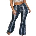 thumbnail image 1 of Women High Waist Printed Wide Leg Pants Long Flared Bell Bottom Pants, 1 of 5