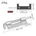 thumbnail image 2 of Unique Bargains Spring Loaded Latch Pin, 4 Pack 3.46' - 304 Stainless Steel Spring Latch, Right-Handed with Hole (Silver), 2 of 5