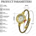 thumbnail image 2 of Blekon Collections Womens 24mm Case Rhinestone Bezel Wire Bangle Watch, 2 of 5