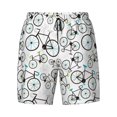 thumbnail image 4 of Lsque Mens Swim Trunks Bicycle Pattern - Bathing Suit Compression Liner - Beach Swim Shorts Swimwear - (S-3XL) - Stretch Quick Dry -XX-Large, 4 of 9