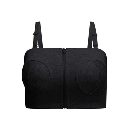 

BIZIZA Womens Soft Cup Bras Lingerie Solid Color Maternity Front Closure Comfortable Hands Free Nursing Black M