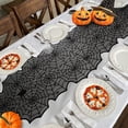 thumbnail image 6 of Halloween Table Runner, Black Lace Spider Web Table Runners for Halloween Decor/Party Dinner Table Decoration 18 x 72Inch, 6 of 7