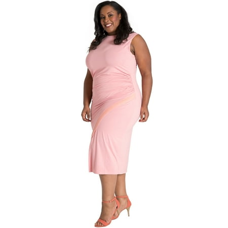 sheath plus pink dress poetic curvy coral justice