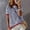 Blue, variant on Graphic Tees for Women T-Shirts Summer Tops Casual Crewneck Short Sleeve Striped Knitted T Shirt Gray XXL
