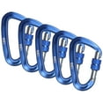 thumbnail image 1 of 5 PCS Carabiner with Screw Lock Gate 12KN Heavy Duty Carabiner Clips for Hammocks Camping, 1 of 8