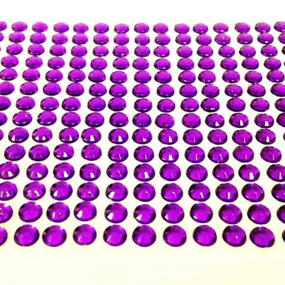 Wrapables 500 Pcs Autocollants Diamant en Cristal de Strass Adhésifs, 6mm, Violet Foncé