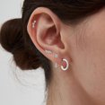 thumbnail image 5 of RoseJeopal 4 pair Ear Crawler Earrings Crystal Leaf Ear Climber Earrings Faux Diamond Flower Chic Stud Earrings, 5 of 5