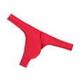 thumbnail image 2 of Lovzfmll Men's Underwear, Ice Silk Breathable Low-Rise Thong with Pouch, Quick-Dry Sheer Briefs Red, S, 2 of 5