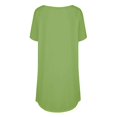 thumbnail image 4 of yunLCZ Women Shirts Women's Pure Color Fashionable Casual Round Neck Short Sleeve Top, 4 of 4