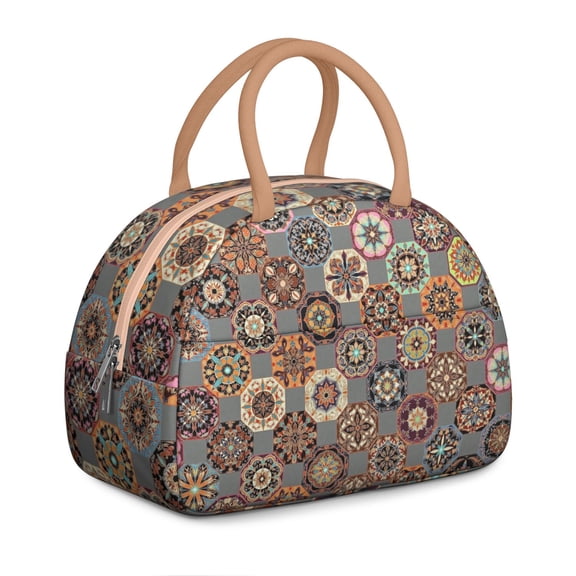 Lunch Bag Lunch Box for Women Men,mandala Reusable Insulated Lunch Tote Small Leakproof Cute Lunch Cooler with for Supermarket Shopping