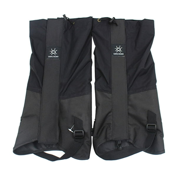 s piernas botas de nieve impermeables y senderismo, caminar, , montañas y raquetas de nieve Negro adulto Sunnimix Polainas para cubrir las piernas