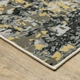 thumbnail image 4 of HomeRoots Grey Gold Beige Black And Brown Abstract Power Loom Stain Resistant Area Rug, 4 of 5
