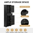 thumbnail image 5 of S-HOME Triangle Tall Cabinet Featuring 3 Drawers and Adjustable Shelves in Modern Grey MDF for Multi-Use Storage, 5 of 11