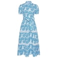 thumbnail image 1 of Vestido GRACE KARIN de verano con estampado floral en A para mujer y bolsillo, 1 of 8