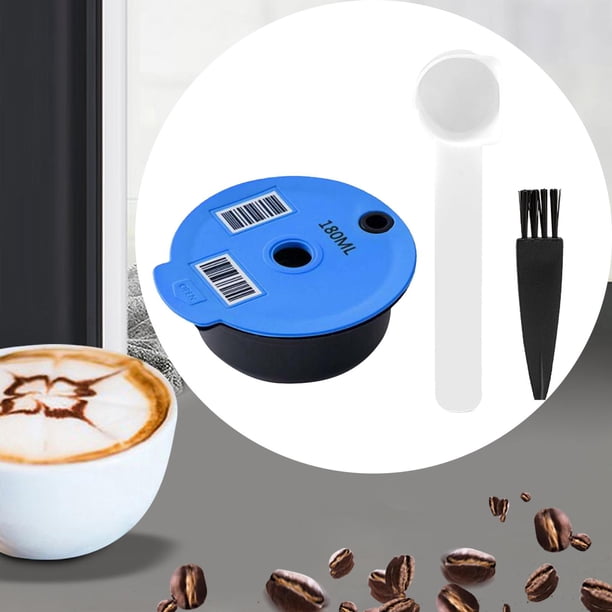 Cápsula de Café Cápsula de Doble Capa Filtro Fácil Limpieza con Cepillo Juego Cápsula de Café con Cucharas Padfilter Cápsulas Soporte para Máq 180ml Macarena Vaina de cápsulas reutilizables