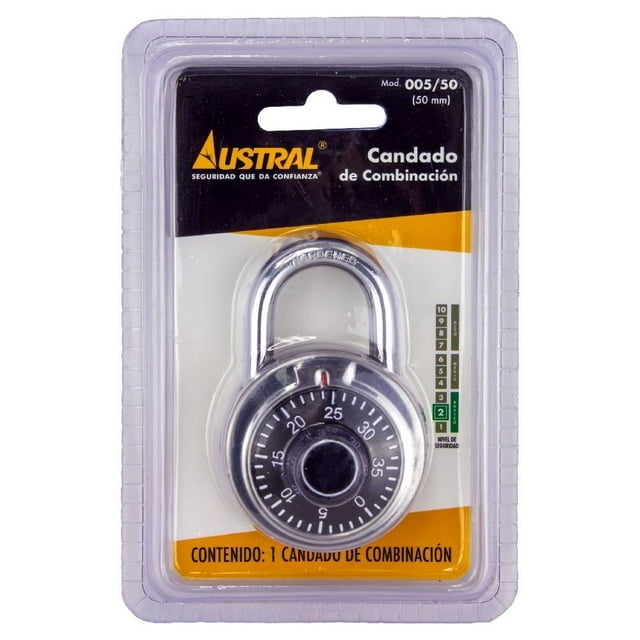 Candado Austral de Combinación 50 mm