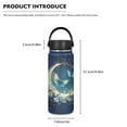 thumbnail image 5 of SEANATIVE Water Bottles for Girls 18oz Leak Proof Double Walled Stainless Steel Gym Bottles for Women Insulated Bottle Hot Cold Hiking Canteen, Floral Butterfly Moon, 5 of 7