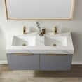 thumbnail image 5 of Vinnova Alicante 48" Double Floating Vanity White Top Elegant Gray No Mirror, 5 of 11