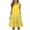 Yellow, variant on WIZUTIZ Women's Dresses Summer Baggy Comfy Knee-Length Solid Beach Dress Crew Neck Sleeveless Shift Dress for Women's Smocked Ruffled Trendy Birthday Dress White S