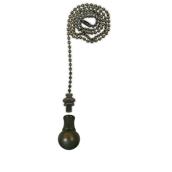 Royal Designs Fan Pull Chain with Small Ball Finial – Antique Brass