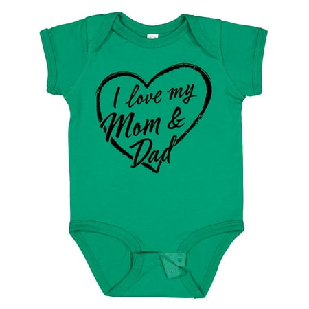 

Inktastic I Love My Mom and Dad in Black Chalk Heart Gift Baby Boy or Baby Girl Bodysuit
