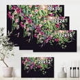 thumbnail image 4 of Designart ' Floral Tropical Leaves On Black Background ' Farmhouse Canvas Wall Art Print, 4 of 4