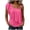 Hot Pink08, variant on Karymi Short Sleeve Shirts for Women Asymmetrical One Shoulder Ruffle Solid Tank Top, Multi Thin Spaghetti Strap Sleeveless Blouse, Flounce Layered Irregular Neck Tops Summer Tops for Women 2026