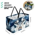 thumbnail image 2 of Wolf Large Capacity, Foldable Reusable Tote Bag - Oxford Cloth Storage Bin, Laundry Bag, Storage Bag, 2 of 7