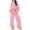 Pink, variant on sususu Women'S Athletic Clothing Sets,Fall Clothes Hooded Tracksuit Set Winter Warm Short Sleeve Top with Long Pants Two Piece Loungewear Outfit Comfortable Jogger Suit for Wear - Pink