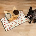 thumbnail image 3 of Cute Watermelon Dog Feeding Mat - Absorbent, Waterproof Bowl Mat with Watermelons Print, Durable & Soft, 3 of 4