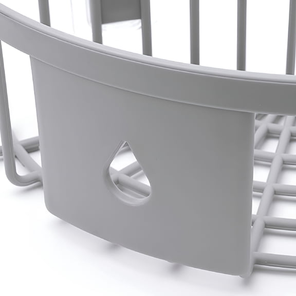 LAMIRO Suction Corner Shower Caddy Bathroom Shower Shelf Storage Basket Wall Mounted Organizer for Shampoo,Conditioner,Plastic Shower Rack for Kitchen & Bathroom,Drill-Free Removable