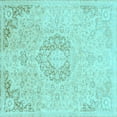 thumbnail image 1 of Ahgly Company Indoor Square Abstract Light Blue Modern Area Rugs, 6' Square, 1 of 4
