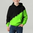 thumbnail image 4 of Atogsazn Kids Boys Oversized Hoodies Children Casual Gradient Fleece Long Sleeve Pullover Sweatshirt Fall Winter Tops 02-Green 11-12 Years Fashion, 4 of 7