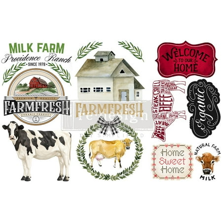 UPC: 0655350653446 | Prima Marketing Re-Design Decor Transfers 6 X12  3/Sheets-Home & Farm