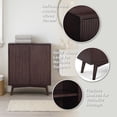 thumbnail image 3 of Teamson Home Tremolo Modern Boho Accent Cabinet with Adjustable Shelves, Push-Open Doors, Solid Wood & Fluted Fronts, 3 of 9