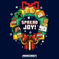 thumbnail image 2 of Boy's Minecraft Spread Joy Wreath  Graphic Tee Navy Blue Large, 2 of 4
