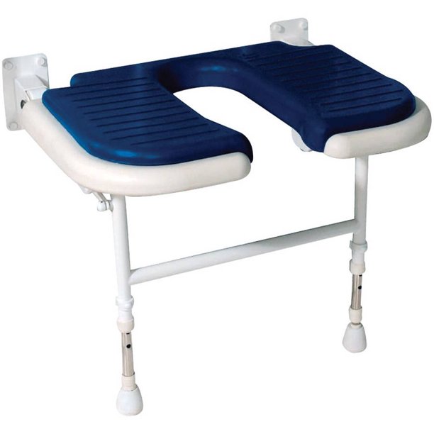ARC DS4120BU Deluxe Wide UShaped Seat without Back and Arms, Blue