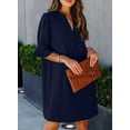 thumbnail image 2 of Summer Dresses for Women 2024 V Neck Ruffle Short Sleeve Shift Dress, 2 of 6