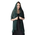 thumbnail image 5 of Defitshape Women's Sheer Shawl Travel Scarf Fall Summer Fashion Lightweight Thin Spring Soft Pashmina Shawl Dark Green One Size, 5 of 5