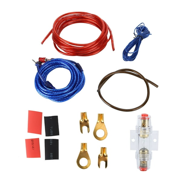 Kit de cables de audio para coche, amplificador de potencia, mantenimiento y repuesto para altavoz y woofer.