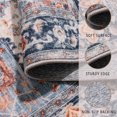 thumbnail image 2 of Washable Rug 5x7 - Ultra-Thin Antique Collection Area Rug, Stain Resistant Rugs For Living Room Bedroom, Distressed Rug(Orange And Blue, 5'X7'), 2 of 11