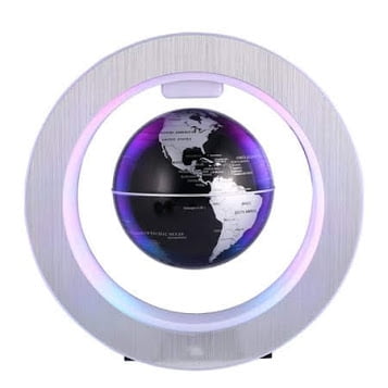 World Globes Desktop,4'' O Shape Anti Gravity Globe Magnetic Levitation Floating Globe Illuminated And Changeable Color Globe World Map With Colored Led Light,Gifts For Kids,Desk Decor