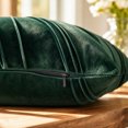 thumbnail image 7 of DefiDgd Velvet Throw Pillow Cover,Minimalist Striped Textured Square Cushion Case,Soft Decorative Pillow Slip for Sofa Couch Bed Living Room Bedroom Farmhouse Home Decoration(Green), 7 of 7