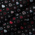 thumbnail image 3 of 72x72in Valentine Sweetheart Shower Curtain Pattern with Red and Black Sweetheart Shower Curtain Bathroom Decorations Valentine Waterproof Polyester Fabric with Hooks, 3 of 6