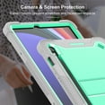 thumbnail image 5 of ELEHOLD Rugged Case for Samsung Galaxy Tab S9 (2023) Three-Layer Hybrid Muti-Functional Case with Built-in Kickstand Pencil Holder Full Protective Shockproof Case for Samsung Tab S9 11.0",Green, 5 of 7