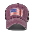 thumbnail image 3 of Xysaqa Unisex American Flag Baseball Cap Patriotic Mesh Cotton Distressed Trucker Hats Summer Outdoor Cap (1PC), 3 of 3