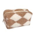 thumbnail image 1 of Bolsa de belleza de tablero de ajedrez de maquillaje de felpa informales Moda para actividades al aire libre Tmvgtek Para Estrenar, 1 of 9