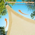 thumbnail image 5 of Shade&Beyond10'X10'X14'185 GSM HDPE Curved Triangle Permeable Sun Shade Sail for Patio, Garden & Deck, Sand, 5 of 7